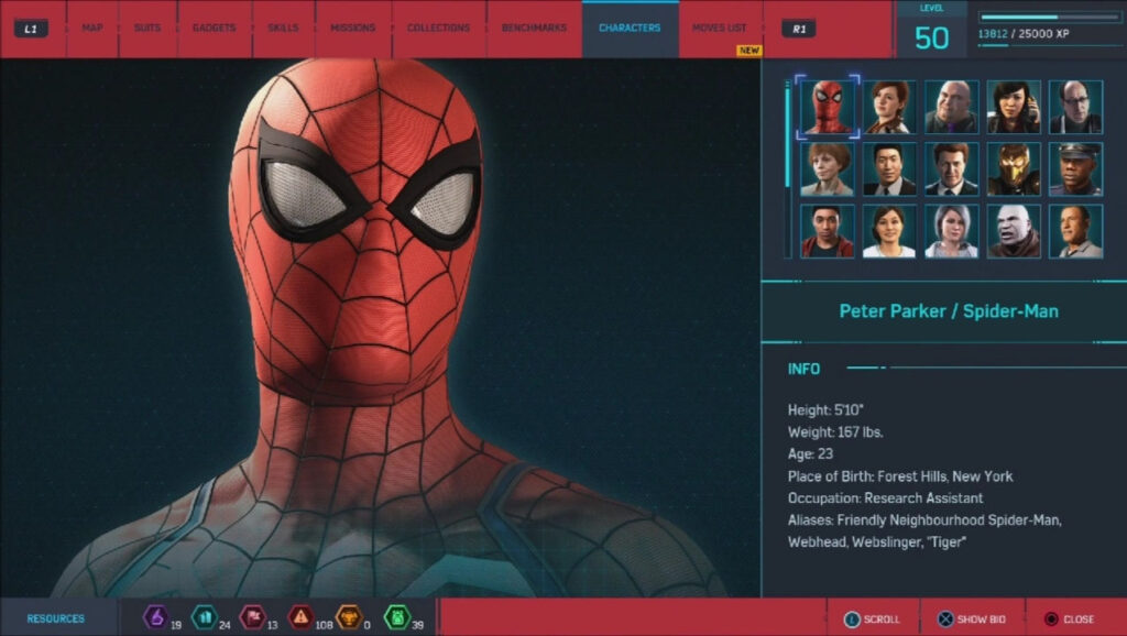 Spider-Man PS4 Characters List